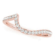 Lab Diamond Contoured Wedding Band 18k Rose Gold 0.17ct