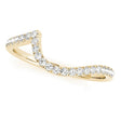 Lab Diamond Contoured Wedding Band 18k Yellow Gold 0.17ct