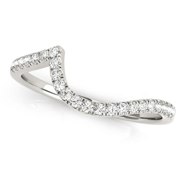Lab Diamond Contoured Wedding Band Palladium 0.17ct