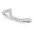 Lab Diamond Contoured Wedding Band Platinum 0.17ct