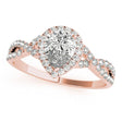 Twisted Pear Moissanite Engagement Ring 14k Rose Gold (1.50ct)