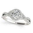 Twisted Round Diamond Engagement Ring 14k White Gold (1.00ct)