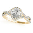 Twisted Pear Moissanite Engagement Ring 14k Yellow Gold (0.50ct)