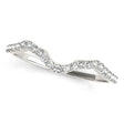 Lab Diamond Accented Curved Wedding Band Platinum (0.07ct)
