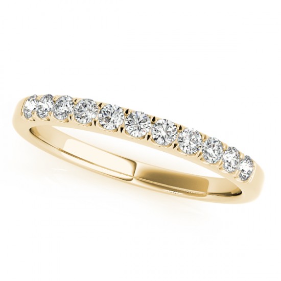 Diamond Prong Wedding Band 18k Yellow Gold (0.30ct)