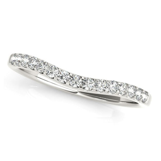 Diamond Halo w/ Pear Sidestone Wedding Band Platinum 0.26ct