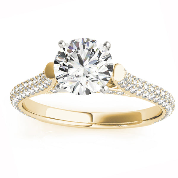 Diamond Accented Bridal Set Setting 14K Yellow Gold (1.02ct)