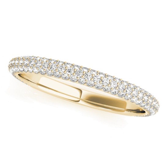 Diamond Accented Wedding Band 14k Yellow Gold (0.50ct)