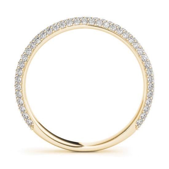 Diamond Accented Wedding Band 14k Yellow Gold (0.50ct)