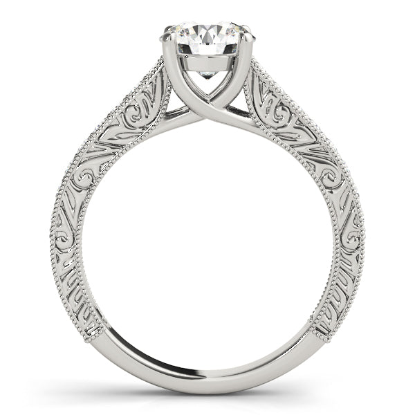 Vintage Diamond Engagement Ring Bridal Set 14k White Gold (2.50ct)