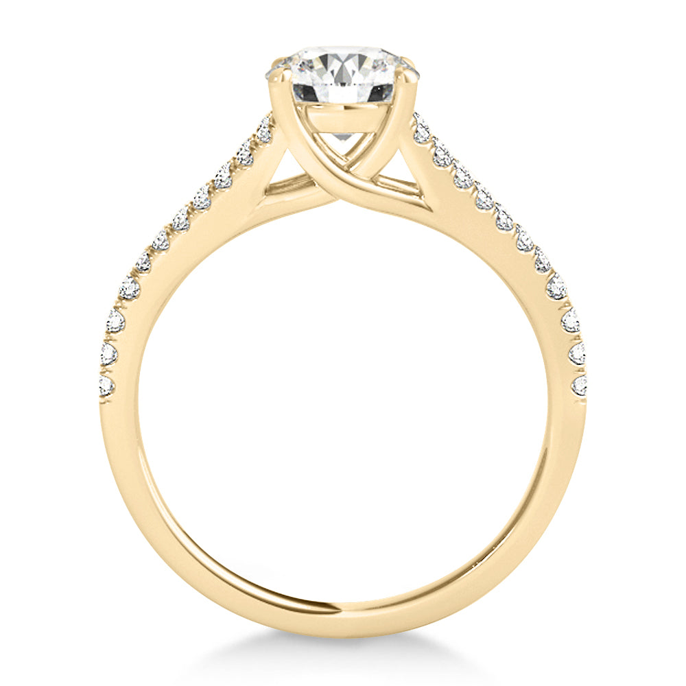 Lucidia Split Shank Multirow Engagement Ring 14k Yellow Gold (0.18ct)