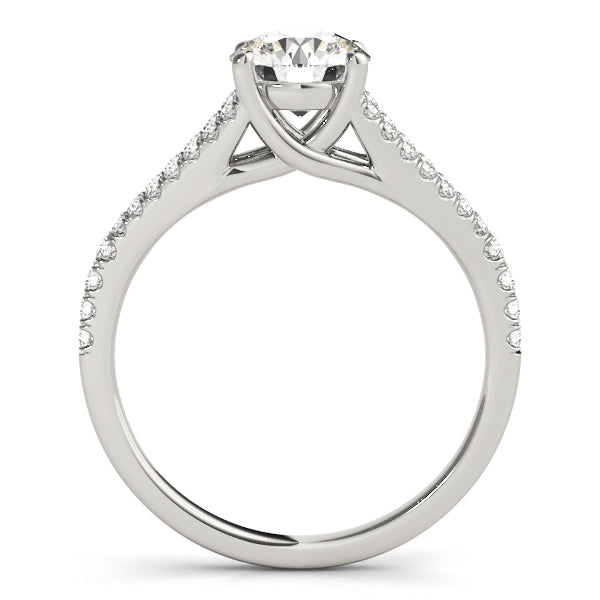 Lucidia Split Shank Multirow Engagement Ring 18k White Gold (0.18ct)