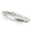 Vintage Marquise Shaped Diamond Wedding Band 14k White Gold (0.10ct)