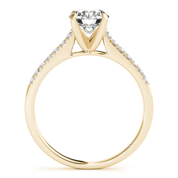 Diamond Single Row Engagement Ring 14k Yellow Gold (0.11ct)