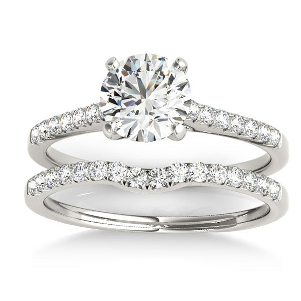 Diamond Single Row Bridal Set 18k White Gold (0.22ct)