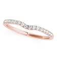Diamond Curved Prong Wedding Band 14k Rose Gold (0.11ct)