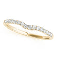 Diamond Curved Prong Wedding Band 14k Yellow Gold (0.11ct)