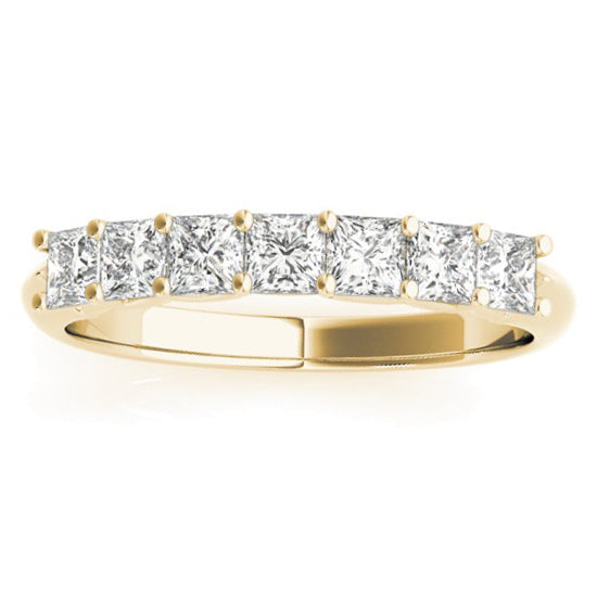 Moissanite Princess cut Bridal Set Ring 14k Yellow Gold (1.30ct)