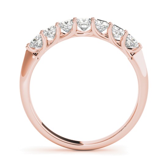Lab Diamond Princess-cut Wedding Band Ring 14k Rose Gold 0.70ct
