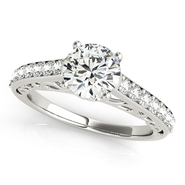 Vintage Style Cathedral Engagement Ring Bridal Set Platinum (2.50ct)