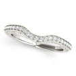 Contoured Diamond Wedding Band in 18k White Gold (0.17ct)