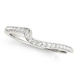 Lab Diamond Accented Contour Shape Wedding Band in Platinum (0.25ct)