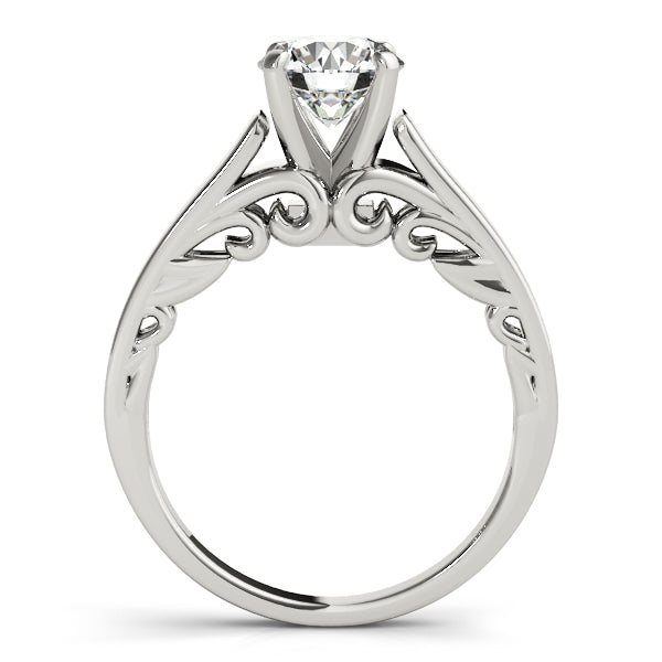Bridal Antique Solitaire Bridal Set 14k White Gold