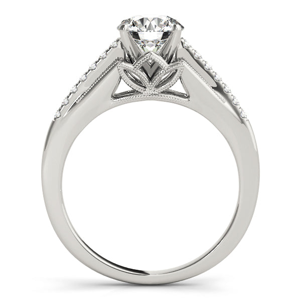 Diamond Accented Bridal Set Setting 14k White Gold (0.20ct)
