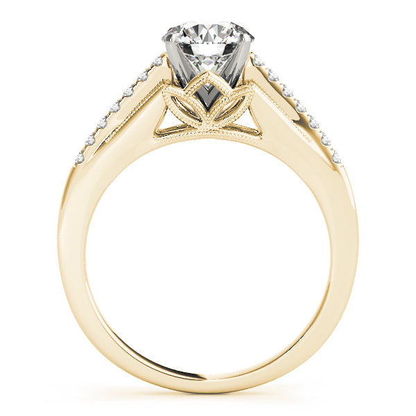 Diamond Accented Bridal Set Setting 14k Yellow Gold (0.20ct)