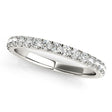 French Pave Lab Diamond Ring Wedding Band 18k White Gold (0.45ct)