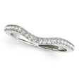 Diamond Curved Prong Wedding Band 14k White Gold (0.17ct)
