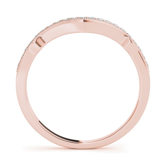 Marquise & Dot Diamond Vintage Bridal Set in 14k Rose Gold (0.29ct)