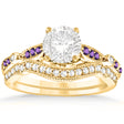 Marquise & Dot Amethyst Vintage Bridal Set in 14k Yellow Gold (0.29ct)