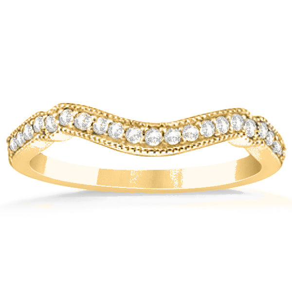 Marquise & Dot Blue Sapphire Vintage Bridal Set in 14k Yellow Gold (0.29ct)