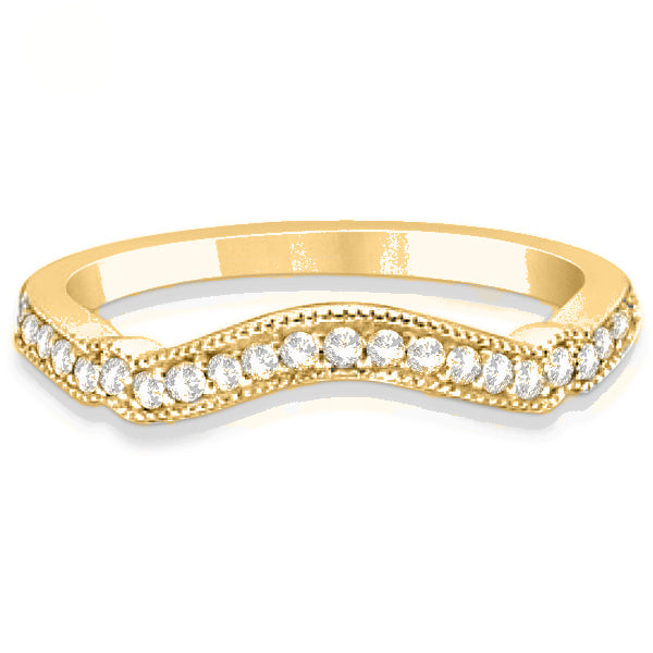 Marquise & Dot Blue Sapphire Vintage Bridal Set in 14k Yellow Gold (0.29ct)