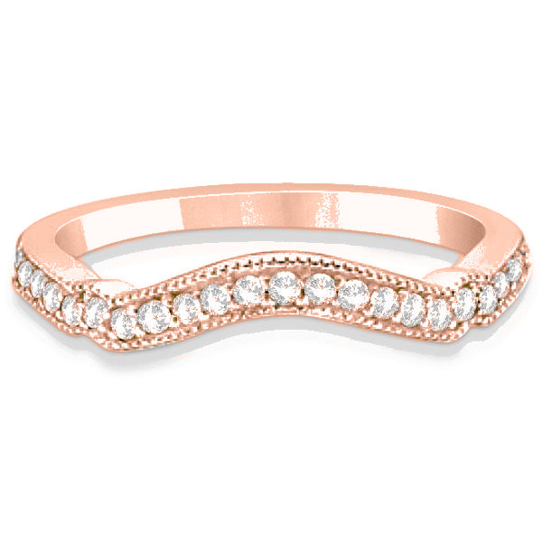 Marquise & Dot Tanzanite Vintage Bridal Set in 14k Rose Gold (0.29ct)