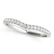 Diamond Contoured Wedding Band 18k White Gold (0.12ct)