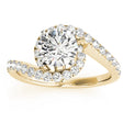 Diamond Twisted Swirl Engagement Ring Setting 14k Yellow Gold (0.36ct)