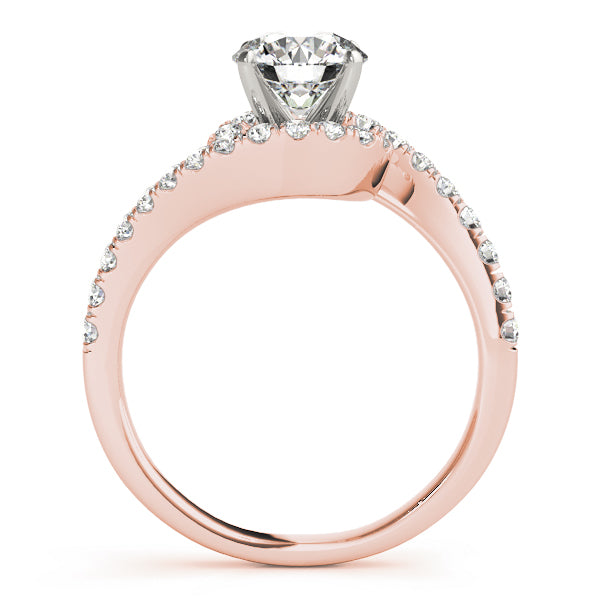 Diamond Twisted Swirl Bridal Set Setting 14k Rose Gold (0.62ct)
