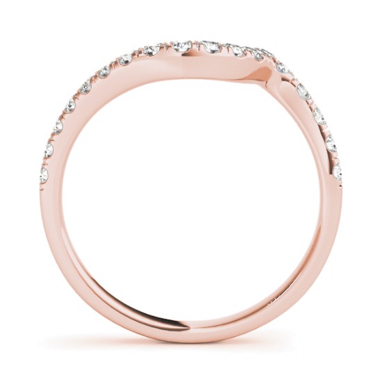 Diamond Twisted Swirl Bridal Set Setting 18k Rose Gold (0.62ct)