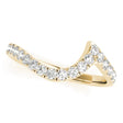 Diamond Accented Contoured Wedding Band 14k Yellow Gold (0.26ct)