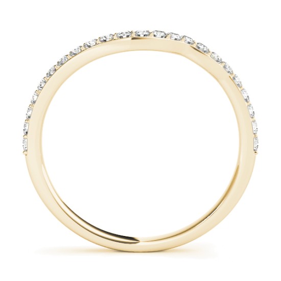 Diamond Accented Bypass Bridal Set Setting 14k Yellow Gold (0.74ct)