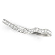 Diamond Accented Contoured Wedding Band 14k White Gold (0.29ct)