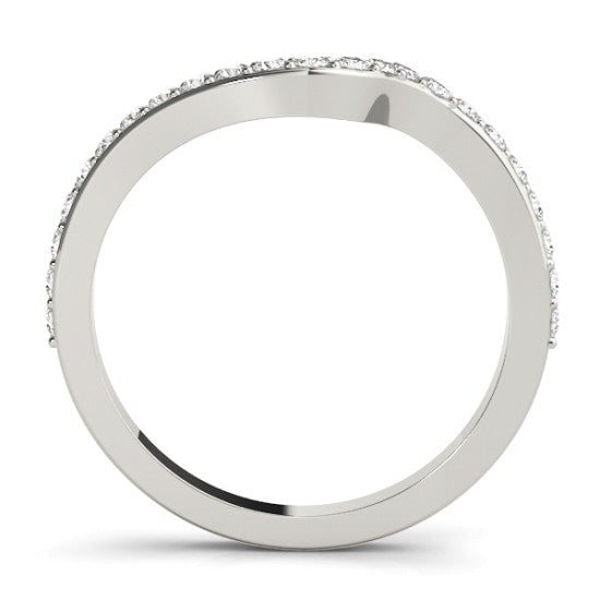 Halo Swirl Sapphire & Diamond Bridal Set Palladium (0.77ct)