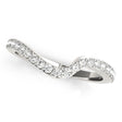 Diamond Swirl Contoured Wedding Band 14k White Gold (0.29ct)