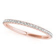 Lab Diamond Accented Semi Eternity Wedding Band in 14k Rose Gold (0.10ct)