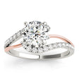 Diamond Split Shank Engagement Ring Setting 14k Two-Tone Gold (0.31ct)
