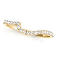 Diamond Contoured Wedding Band 14k Yellow Gold (0.21ct)