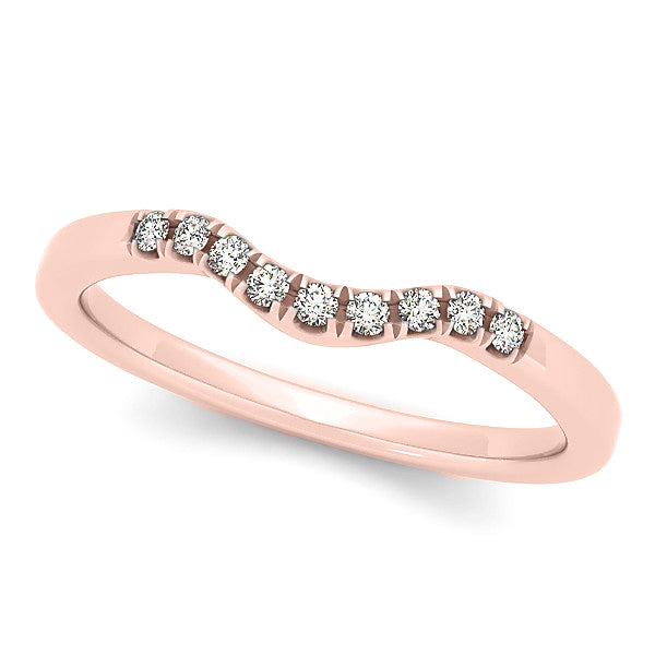Circle Halo Diamond Bridal Set Ring & Band 14k Rose Gold 0.60ct