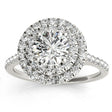 Diamond Double Halo Engagement Ring Setting 14k White Gold (0.33ct)